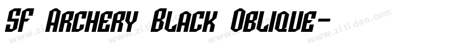 SF Archery Black Oblique字体转换